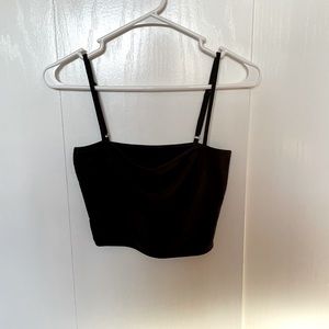 Basic black crop tank